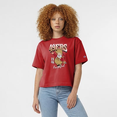 San Francisco 49ers Disney x Champion Women's Stinky Pete All-Star T-Shirt - Scarlet