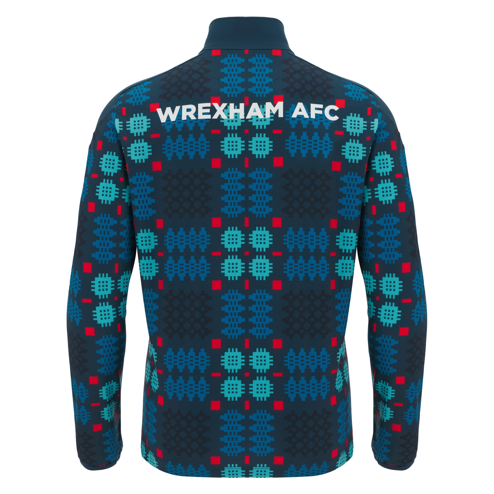 Men's Blue Wrexham Warm-Up Quarter-Zip Pullover