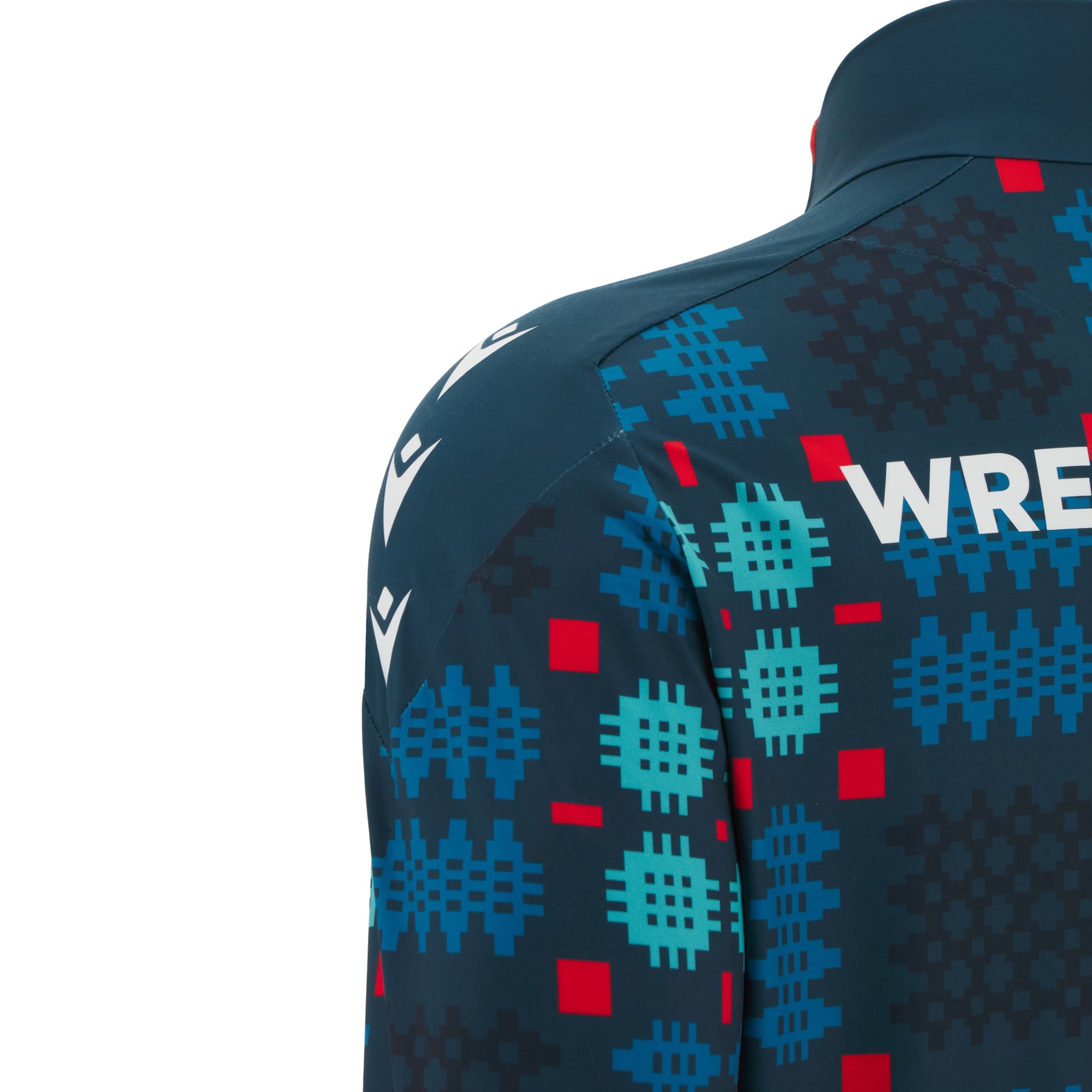 Men's Blue Wrexham Warm-Up Quarter-Zip Pullover