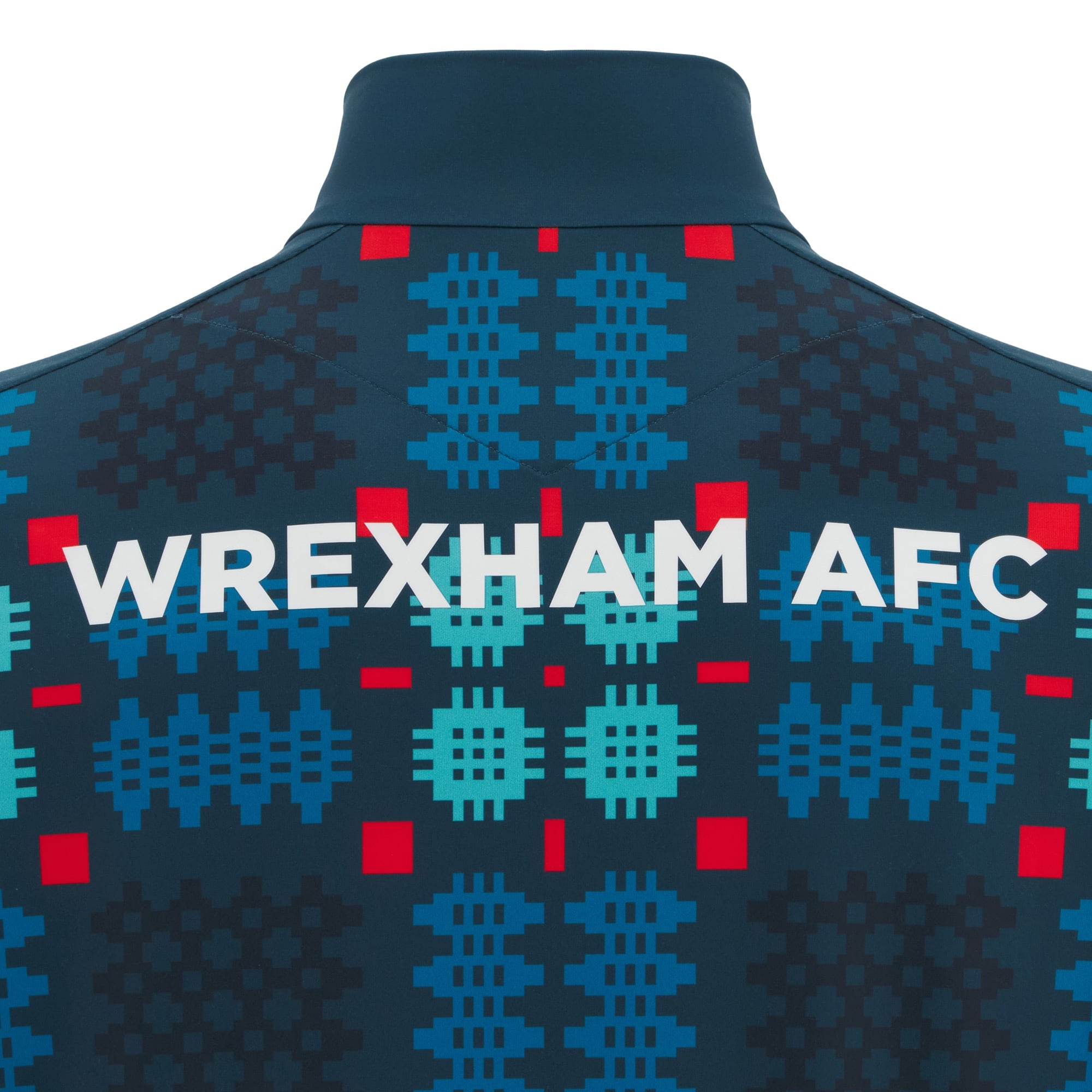 Men's Blue Wrexham Warm-Up Quarter-Zip Pullover