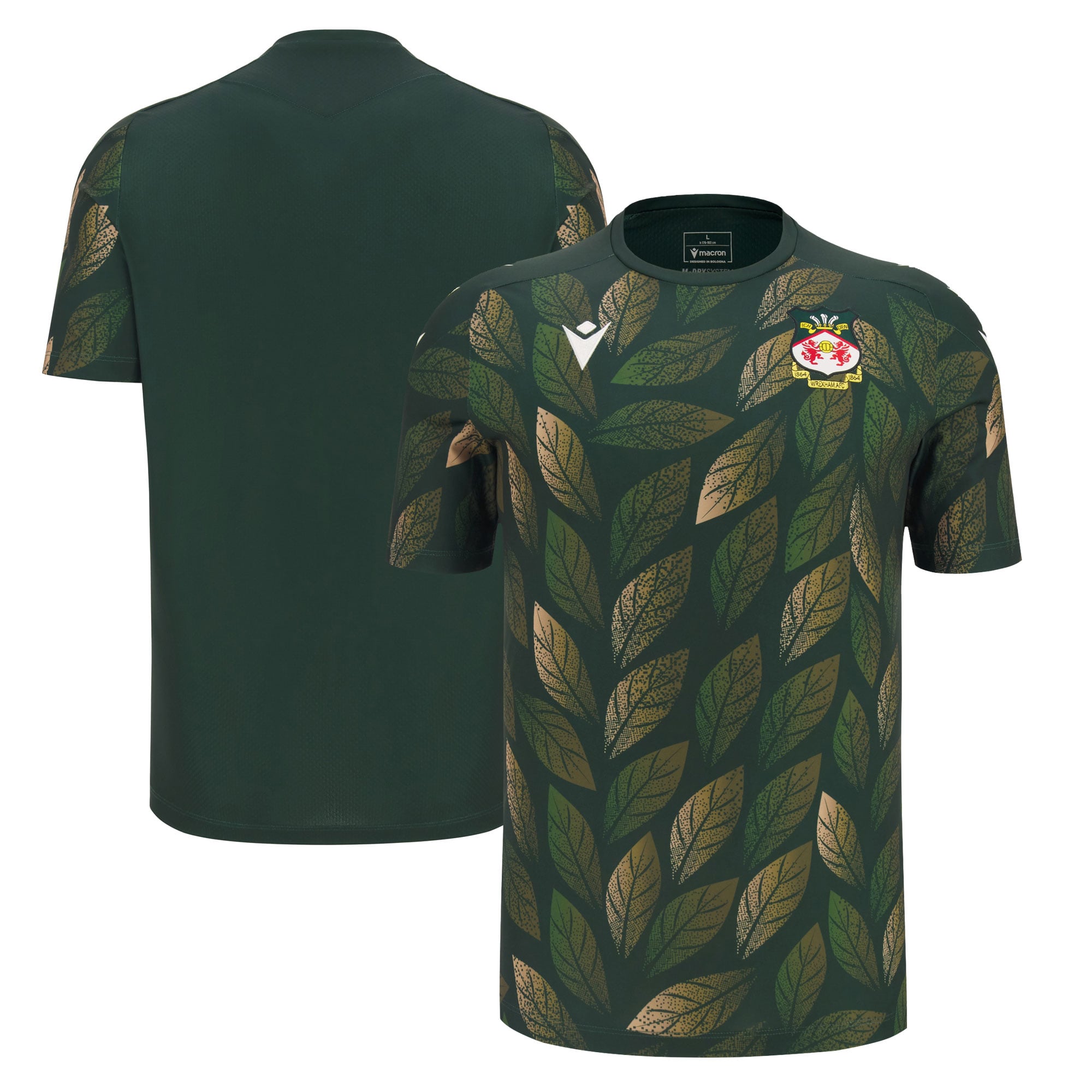 Haut d'échauffement Macron Green Wrexham pour homme