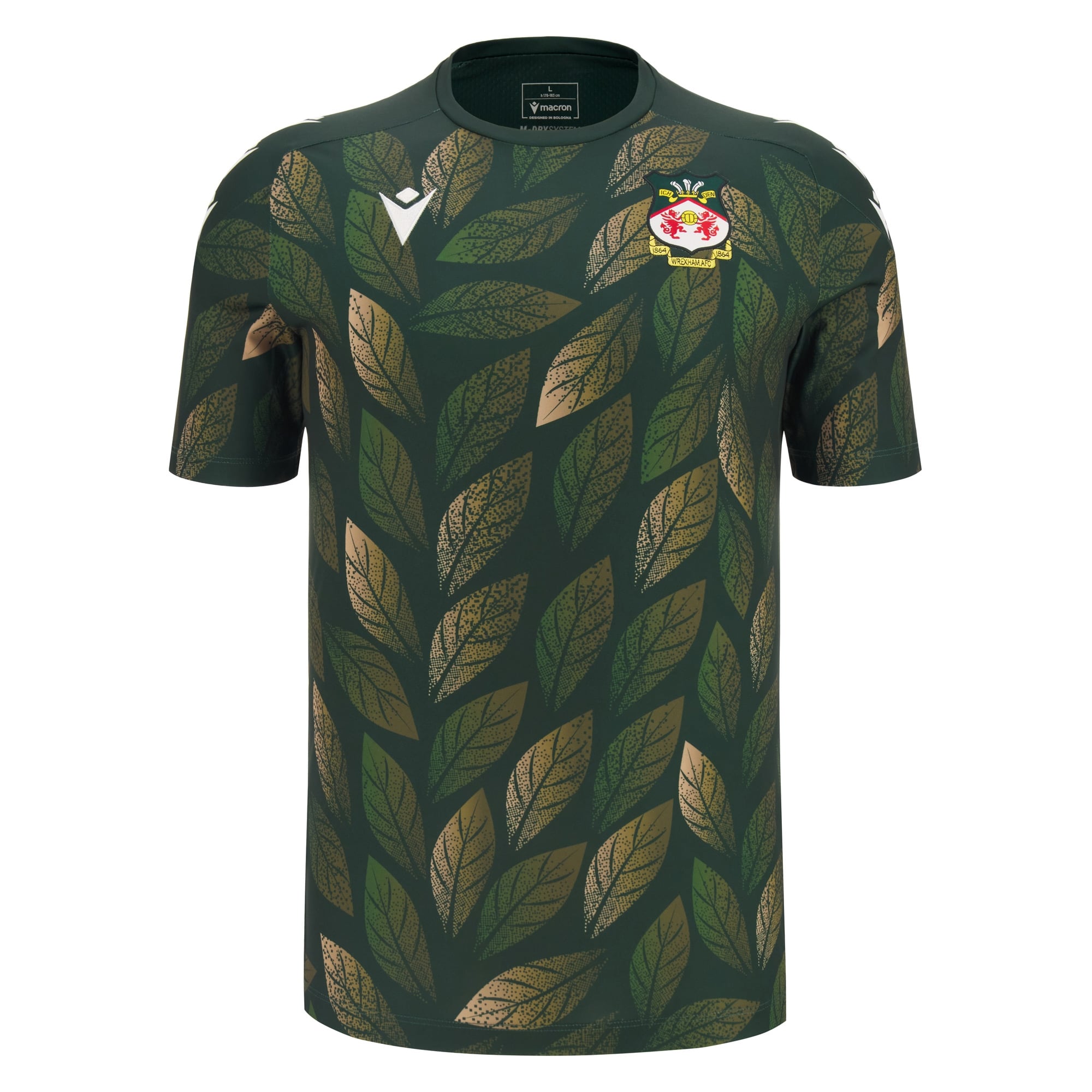 Haut d'échauffement Macron Green Wrexham pour homme