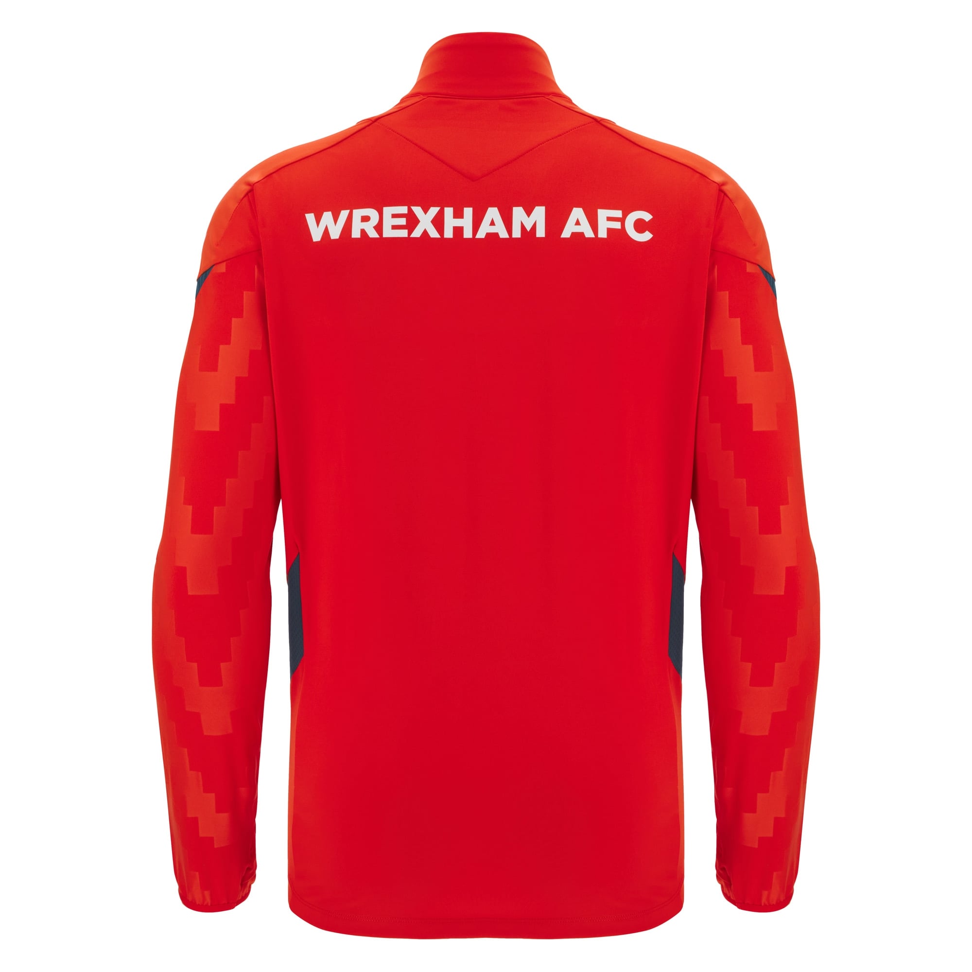 Pull d'entraînement Wrexham rouge à quart de zip pour homme