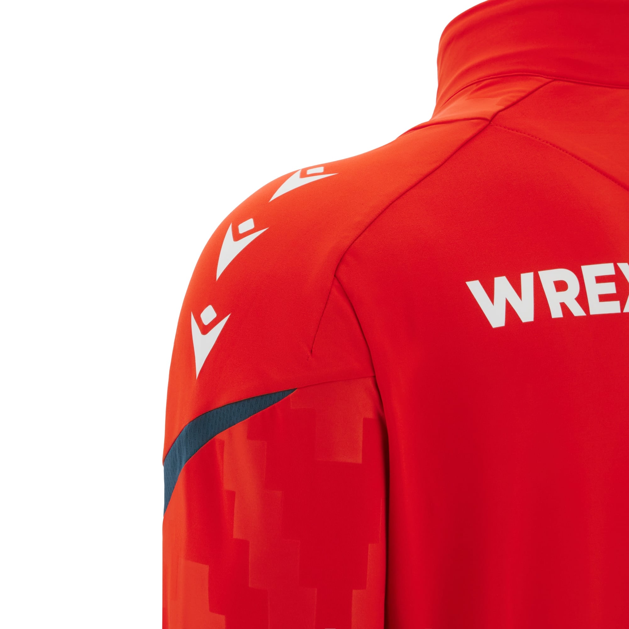 Pull d'entraînement Wrexham rouge à quart de zip pour homme