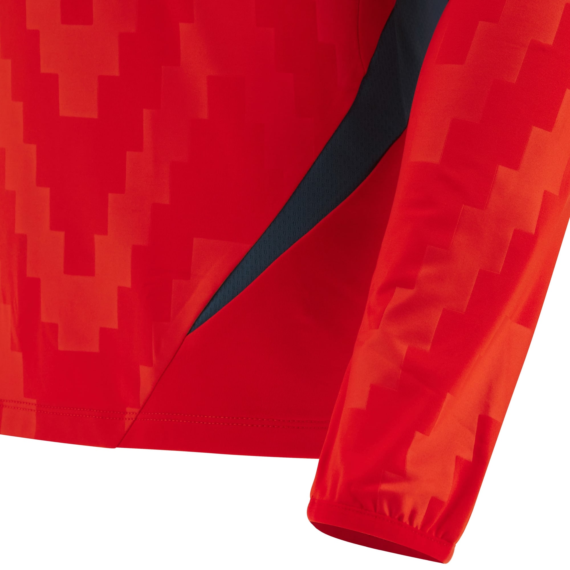 Pull d'entraînement Wrexham rouge à quart de zip pour homme