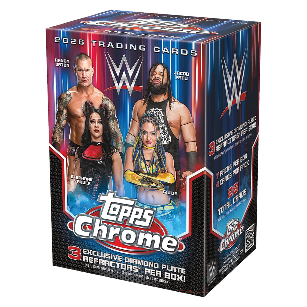 Boîte de collection scellée d'usine Topps Chrome WWE 2026