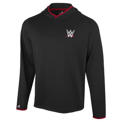 T-shirt à capuche à manches longues WWE Antigua Brink - Noir/Rouge