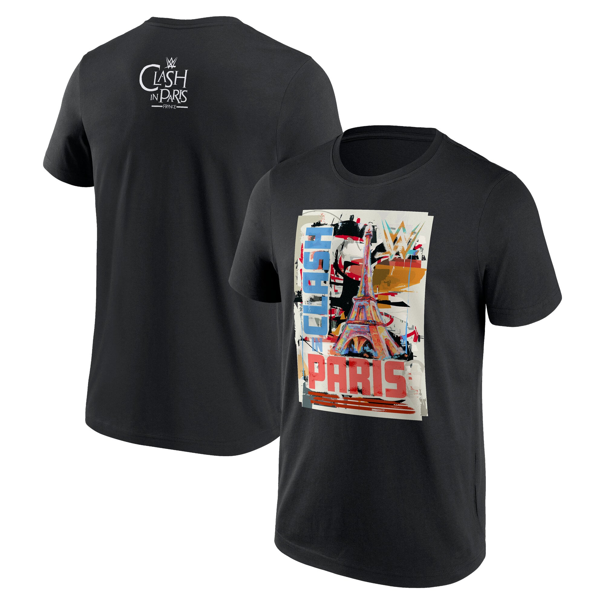 WWE Euro Shop Exclusive Clash In Paris 2025 Eiffel Tower T-Shirt 