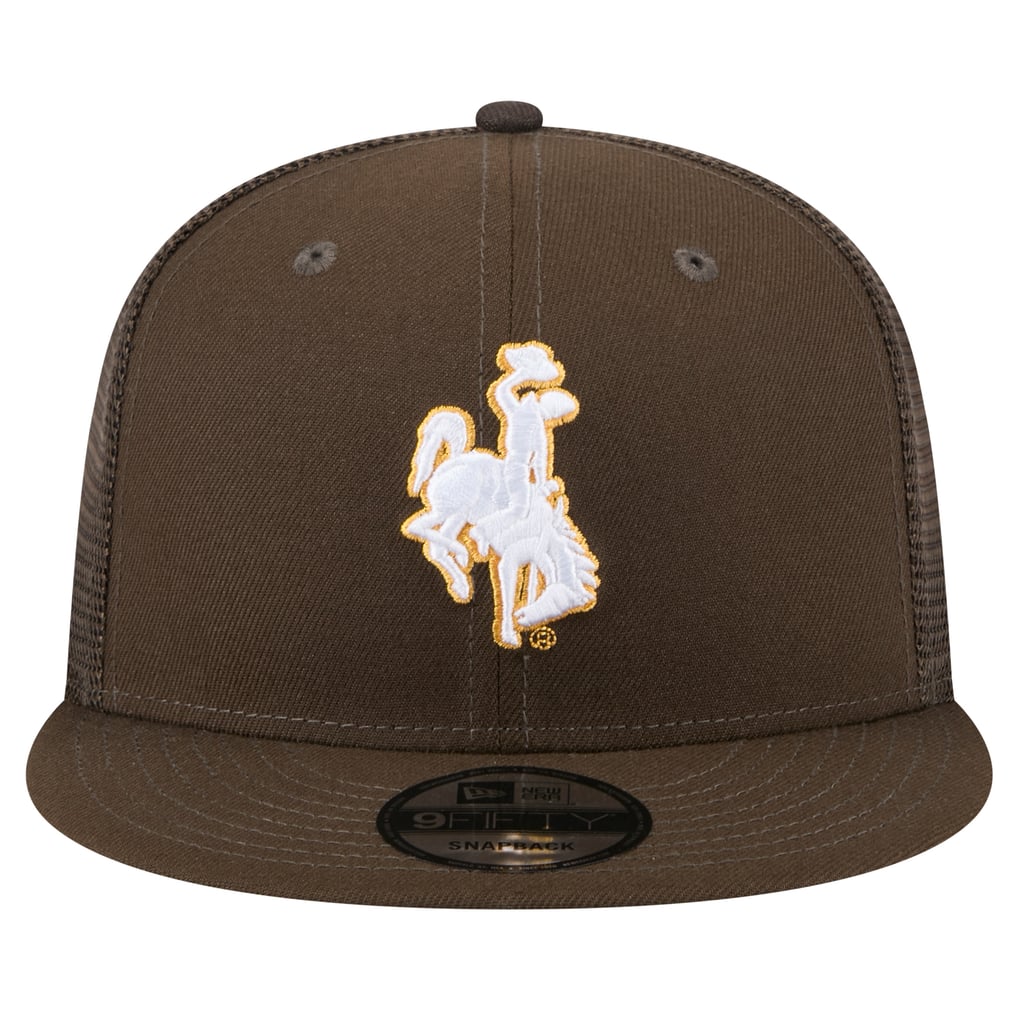 Wyoming Cowboys Yankee Fitted Hat – Brown/Gold, New Vintage Baseball Cap, Men's