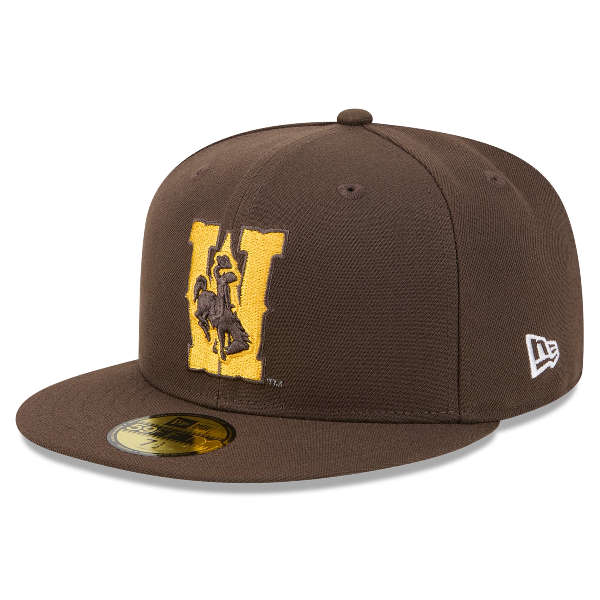 Casquette ajustée New Era marron Wyoming Cowboys Core 59FIFTY pour homme