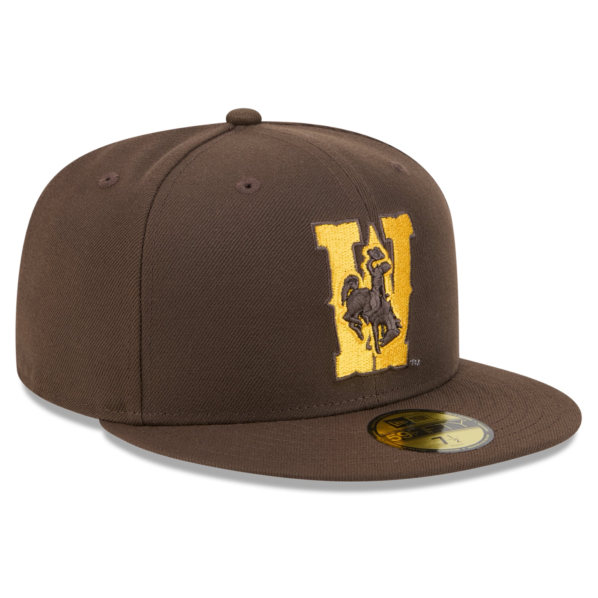 Casquette ajustée New Era marron Wyoming Cowboys Core 59FIFTY pour homme