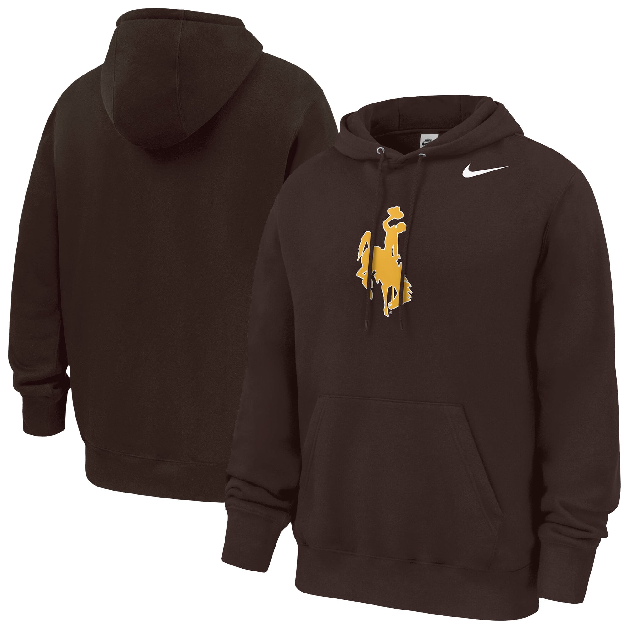 Men's Nike Brown Wyoming Cowboys Club Fleece Hoodie