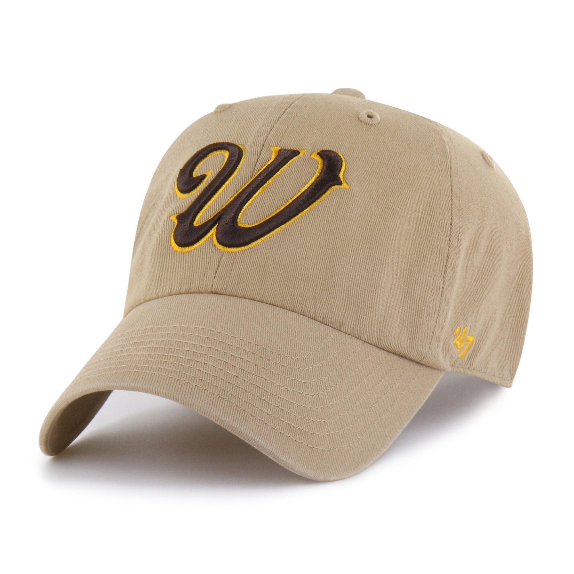 Unisex '47 Wyoming Cowboys Khaki Clean Up Adjustable Hat