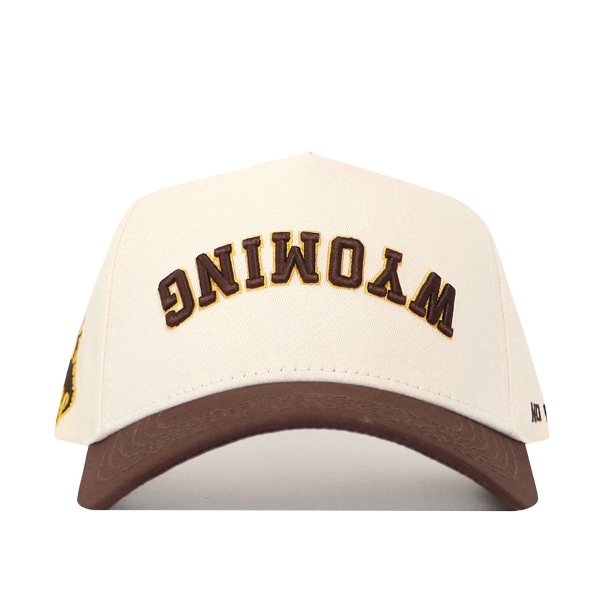 Chapeau unisexe No Rivals naturel/marron Wyoming Cowboys à l'envers, couleurs classiques, ajustable