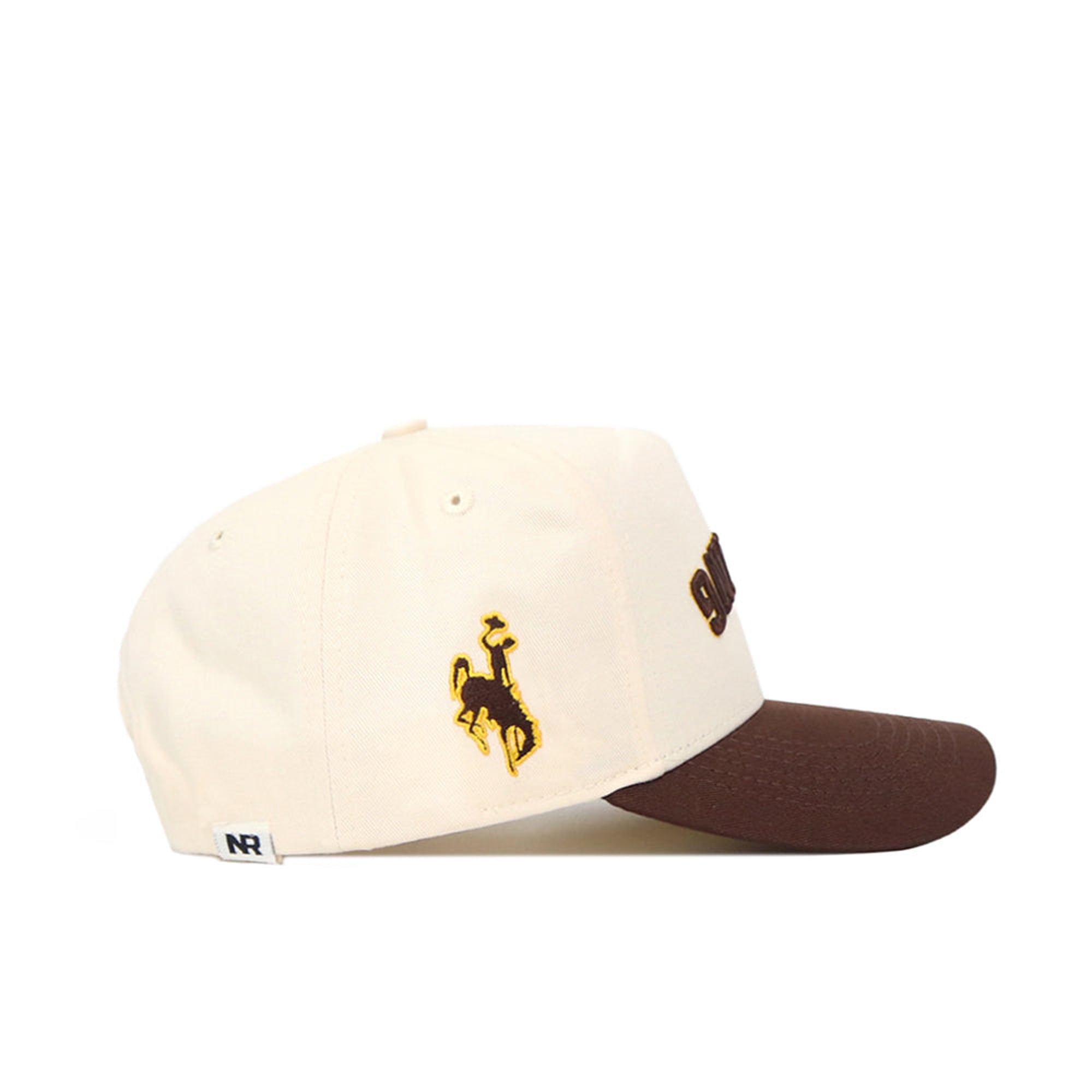 Chapeau unisexe No Rivals naturel/marron Wyoming Cowboys à l'envers, couleurs classiques, ajustable