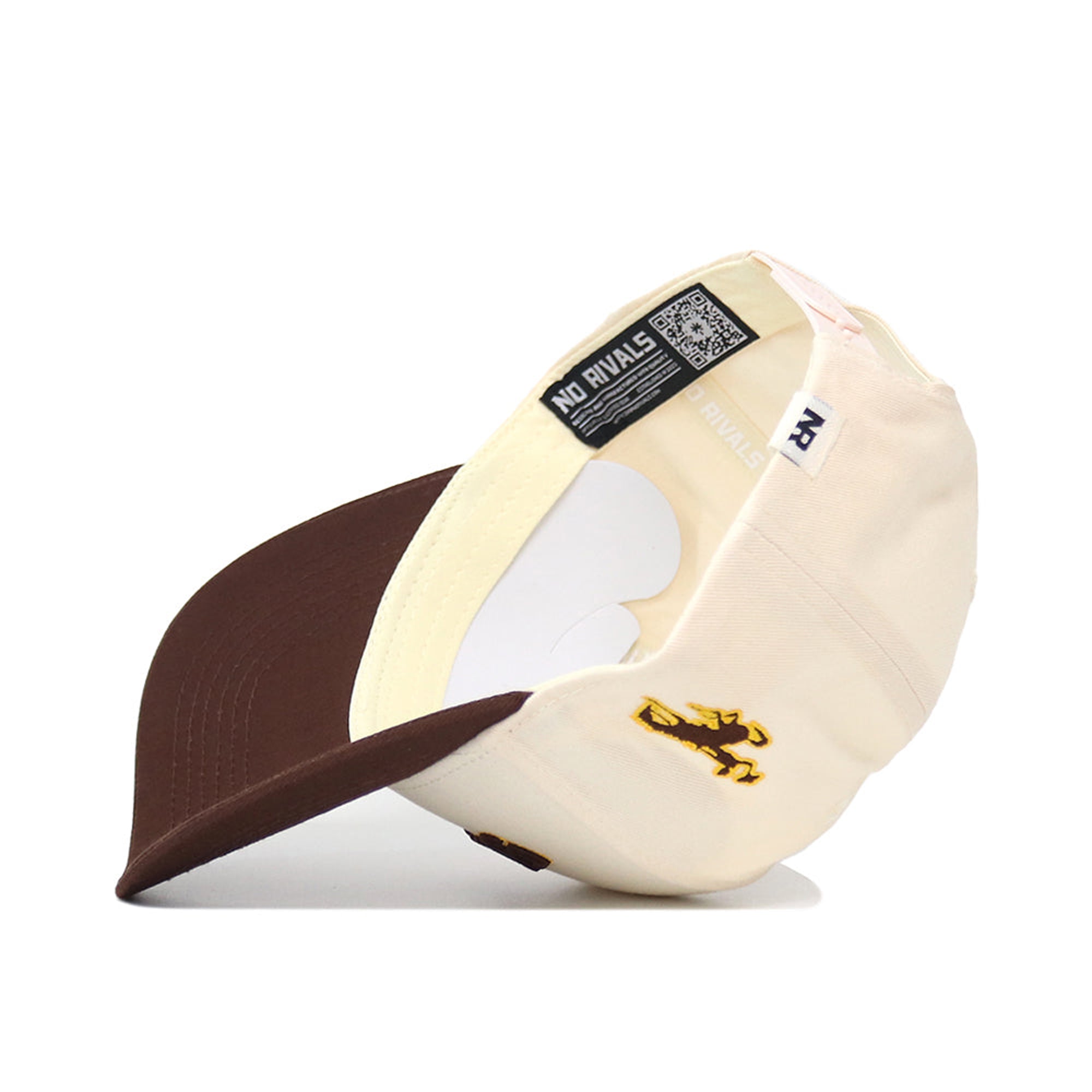 Chapeau unisexe No Rivals naturel/marron Wyoming Cowboys à l'envers, couleurs classiques, ajustable