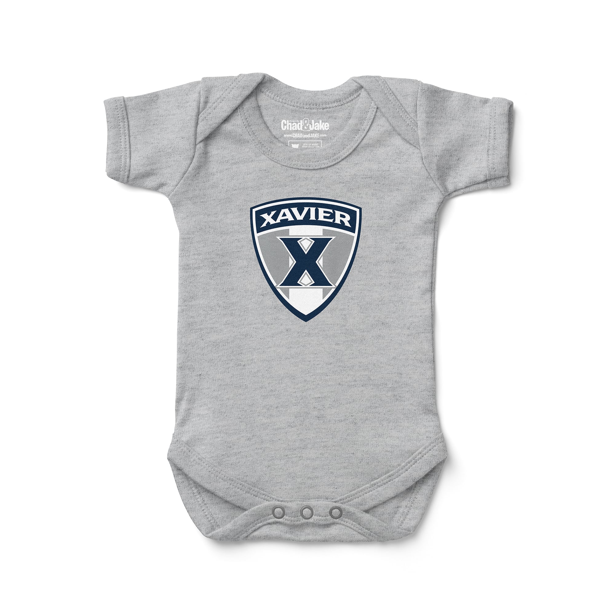 Newborn & Infant Chad & Jake Heather Gray Xavier Musketeers Shield Logo ...