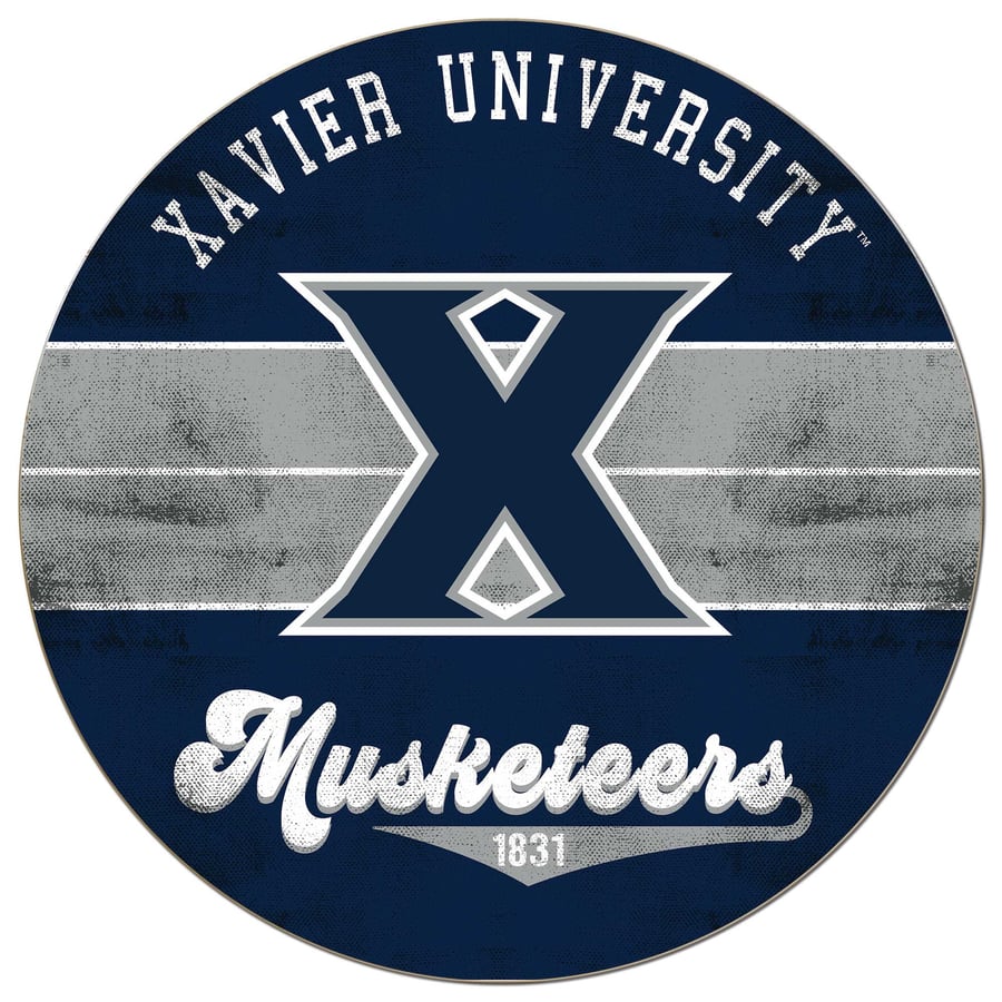 Xavier Sign Xavier Musketeers 20'' x 20'' Retro Logo Circle Sign