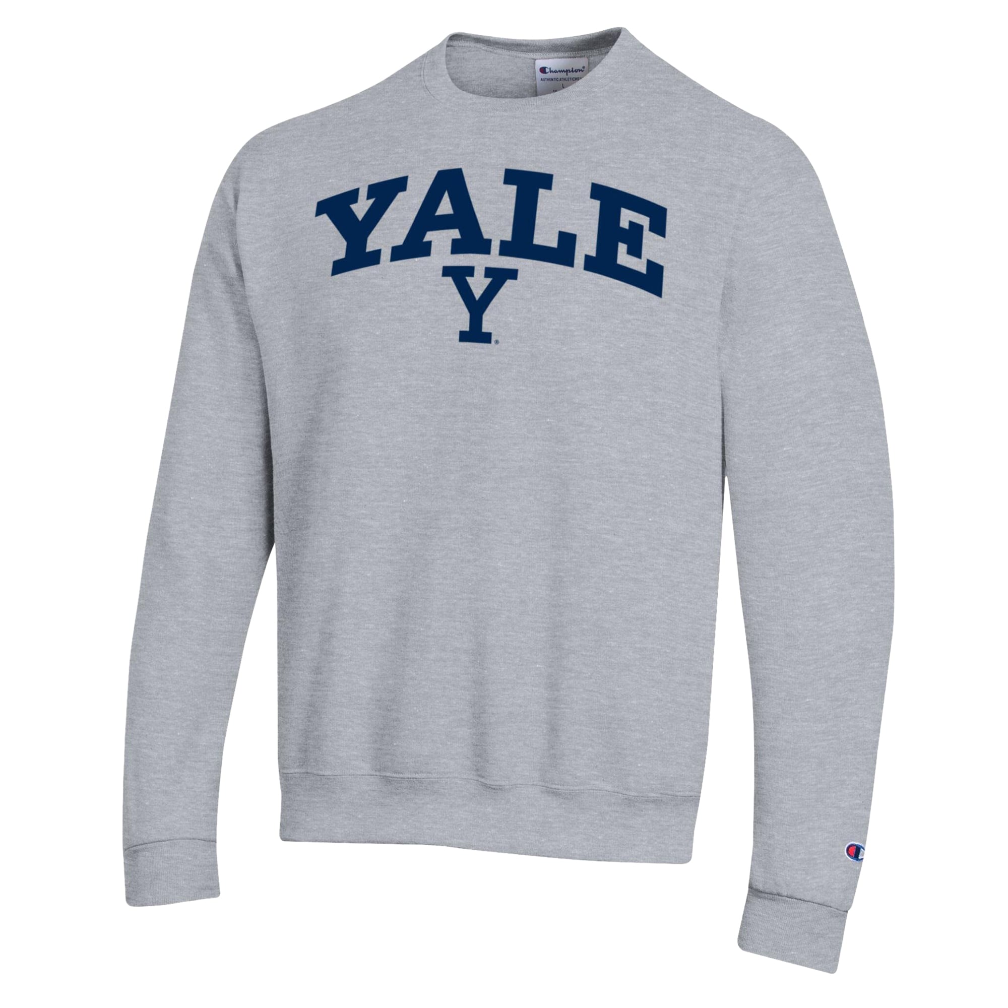 Sweat-shirt Champion pour homme, gris chiné, motif Yale Bulldogs Arch Powerblend