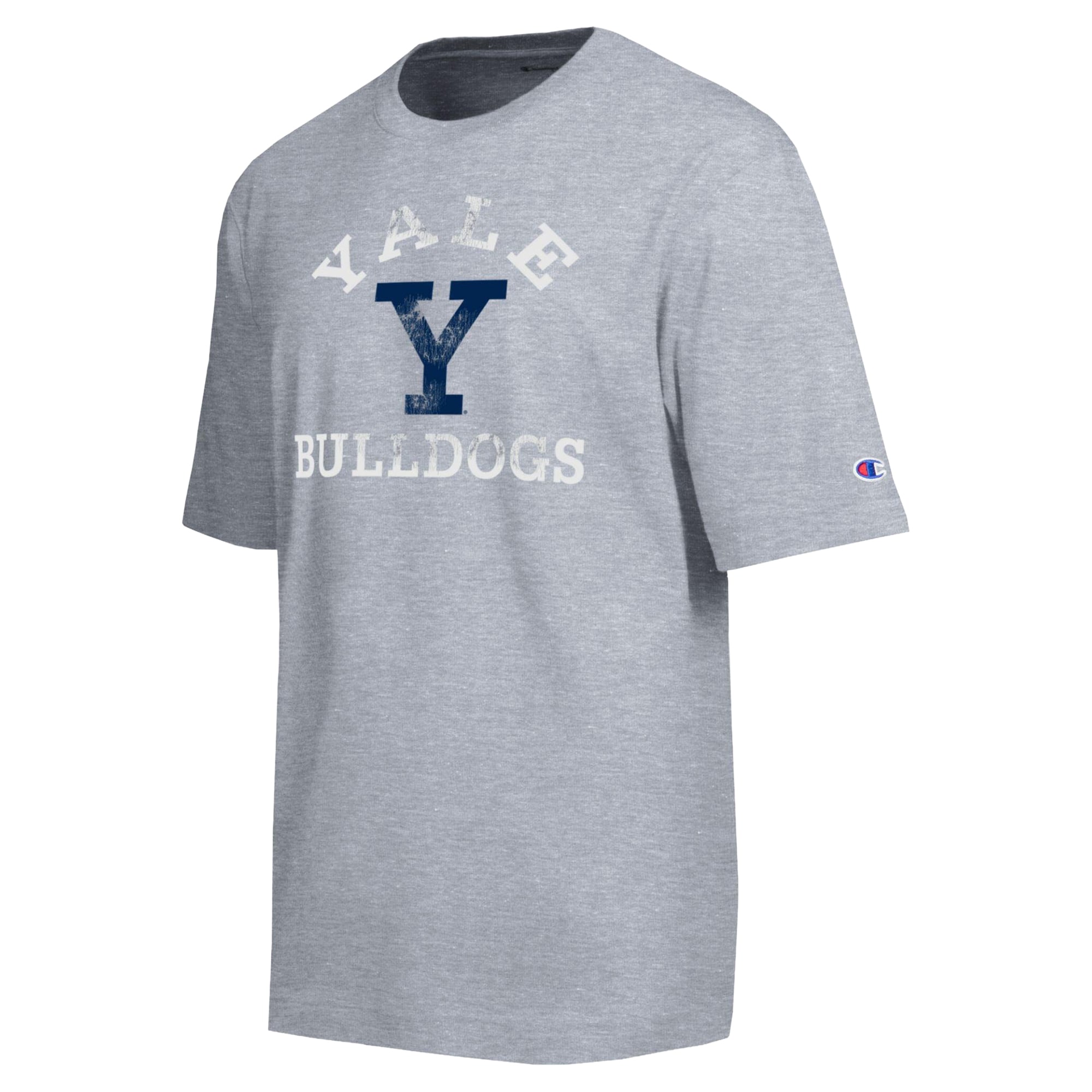 T-shirt d'équipe vieilli gris chiné des Yale Bulldogs pour hommes