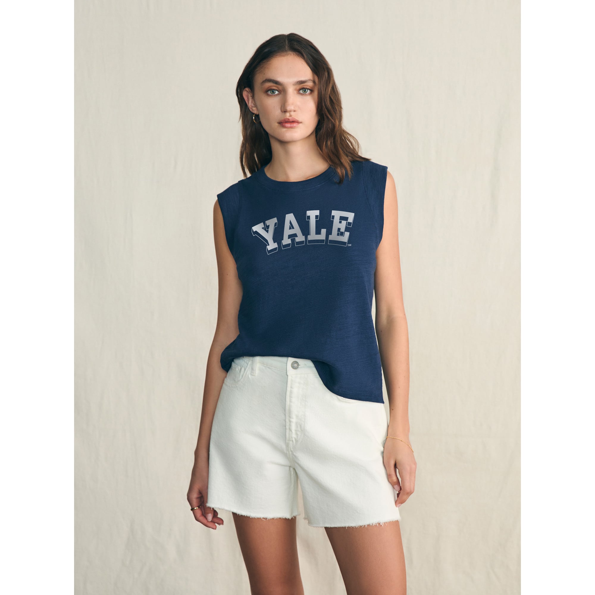 Débardeur FAHERTY bleu marine Yale Bulldogs pour femme