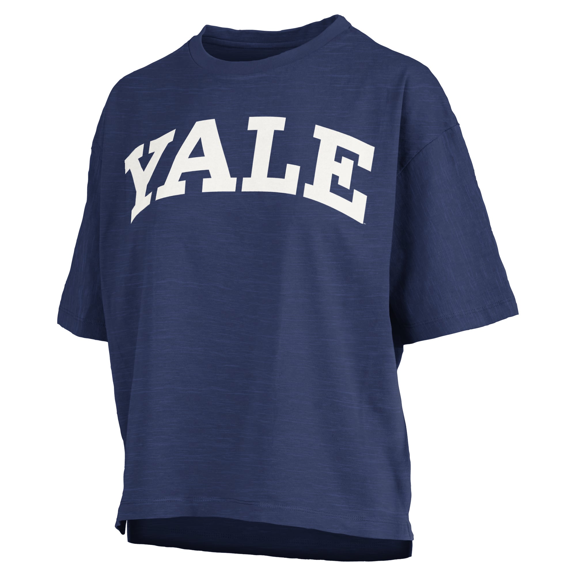 T-shirt oversize Pressbox Navy Yale Bulldogs Nelson Arch Over Logo Slub pour femme
