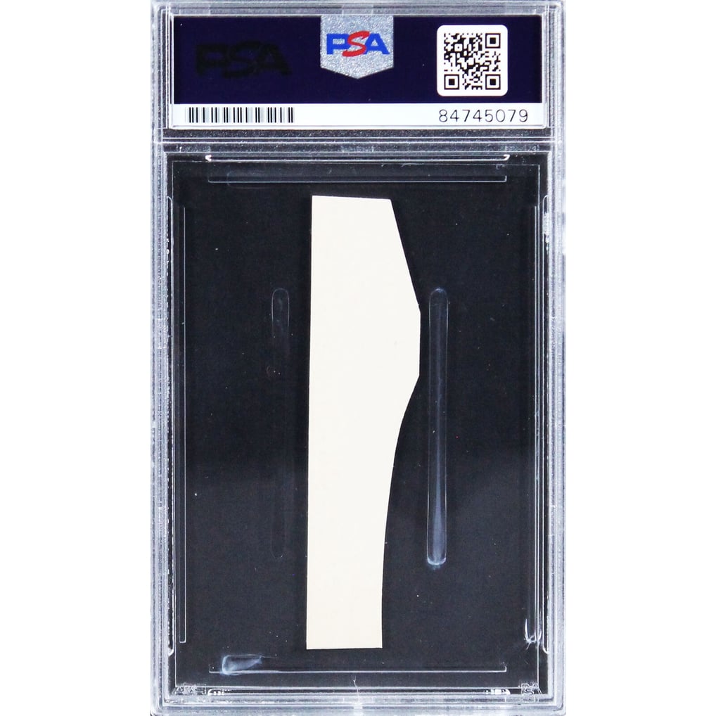 Yankees Babe Ruth Signed .65x3.25 Cut Sig Auto NM-MT 8 PSA/DNA Slabbed