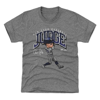 Aaron Judge 500 Level Youth Cartoon T-Shirt - Gray