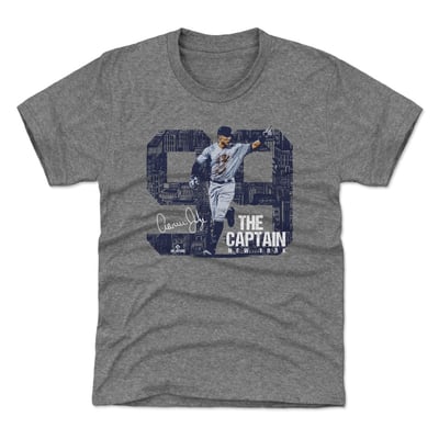 Aaron Judge 500 Level Youth Skyline Number T-Shirt - Gray