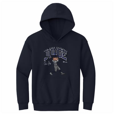 Aaron Judge 500 Level Youth Cartoon Hoodie - Navy
