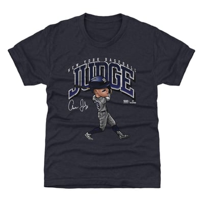 Aaron Judge 500 Level Youth Cartoon T-Shirt - Navy