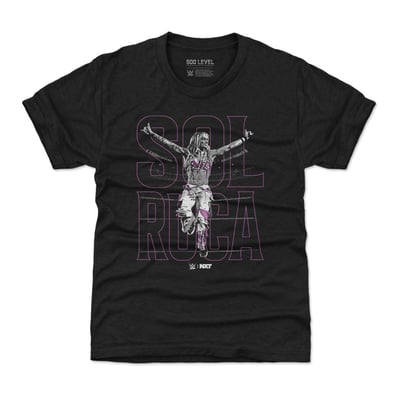 Sol Ruca 500 Level Youth Name Outline T-Shirt - Black