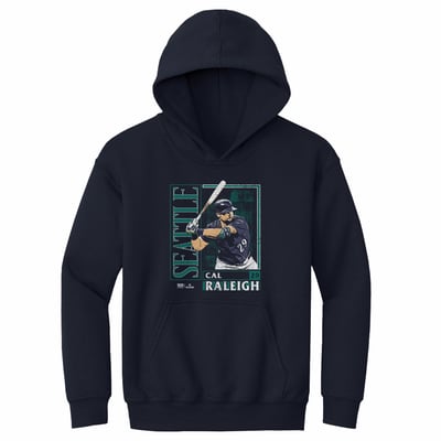 Cal Raleigh 500 Level Youth Card Hoodie - Navy