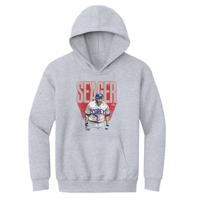 Corey Seager 500 Level Youth Bold Hoodie - Gray