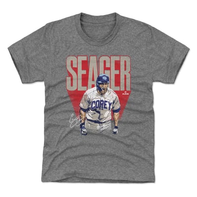 Corey Seager 500 Level Youth Bold T-Shirt - Gray