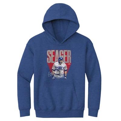 Corey Seager 500 Level Youth Bold Hoodie - Heather Royal