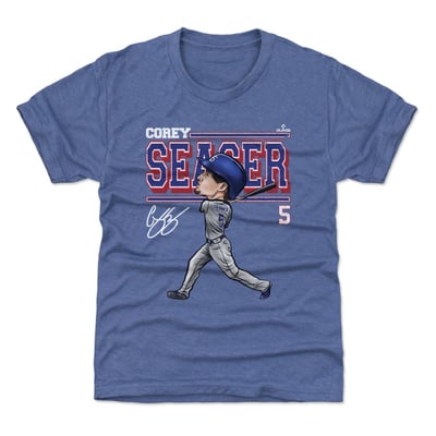 Corey Seager 500 Level Youth Cartoon T-Shirt - Royal