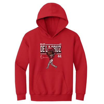 Elly De La Cruz 500 Level Youth Cartoon Hoodie - Red