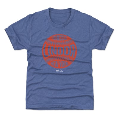 Francisco Lindor 500 Level Youth Vintage Baseball T-Shirt - Royal