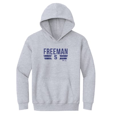 Freddie Freeman 500 Level Youth Font Hoodie - Gray