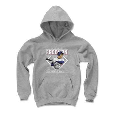 Freddie Freeman 500 Level Youth Vintage Hoodie - Gray