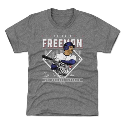 Freddie Freeman 500 Level Youth Vintage T-Shirt - Gray