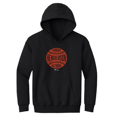 Gunnar Henderson 500 Level Youth Vintage Baseball Hoodie - Black