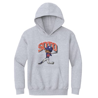Juan Soto 500 Level Youth Cartoon Hoodie - Gray