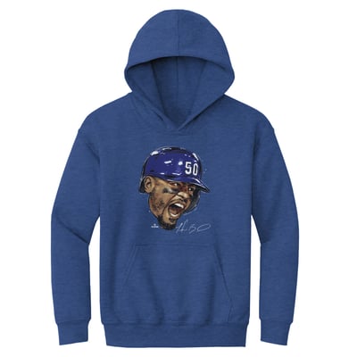 Mookie Betts 500 Level Youth Scream Hoodie - Heather Royal