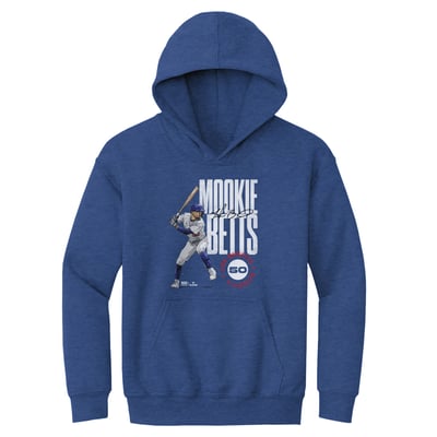 Mookie Betts 500 Level Youth Stamp Hoodie - Heather Royal
