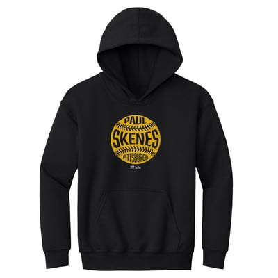Paul Skenes 500 Level Youth Vintage Baseball Hoodie - Black