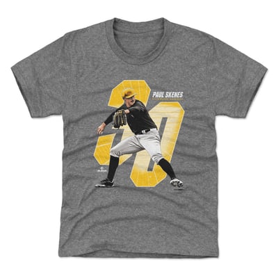 Paul Skenes 500 Level Youth Offset T-Shirt - Gray