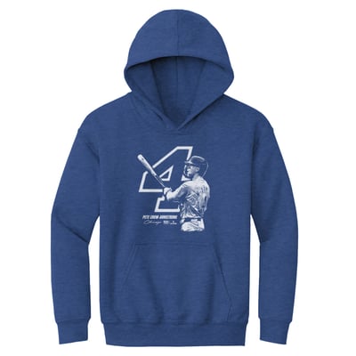 Pete Crow-Armstrong 500 Level Youth Bitmap Hoodie - Heather Royal