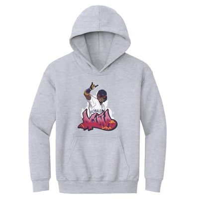 Ronald Acuña Jr. 500 Level Youth Graffiti Hoodie - Gray